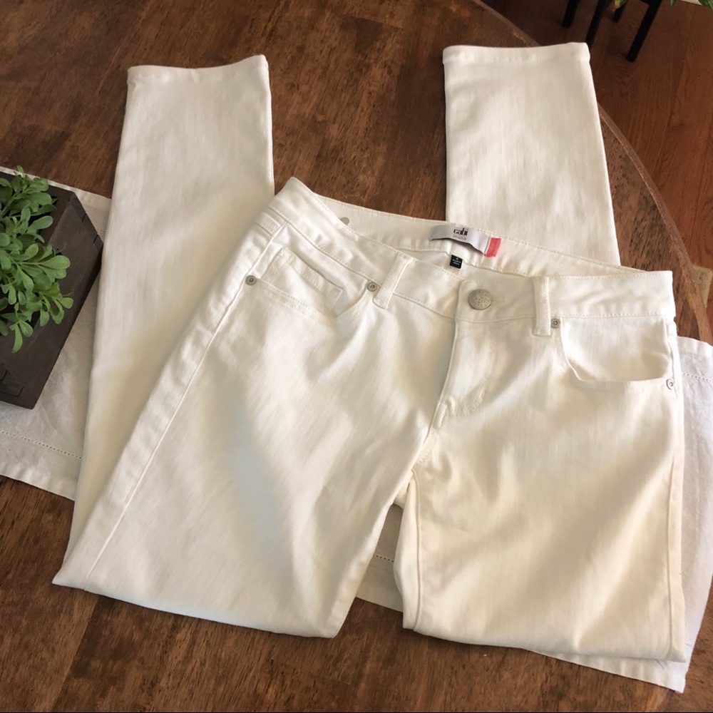 Cabi Jeans Slim Boyfriend White Jeans Size 2
